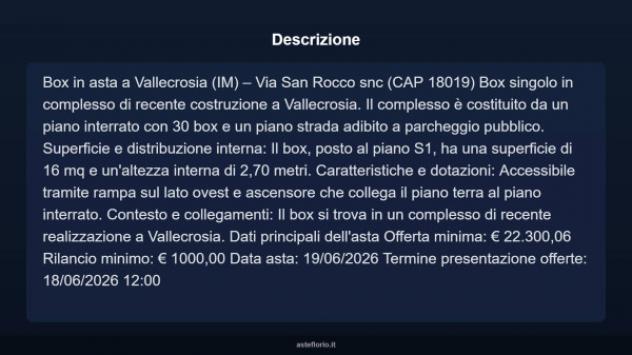 Immobile in asta di 16 m² in vendita a Vallecrosia - Foto 3