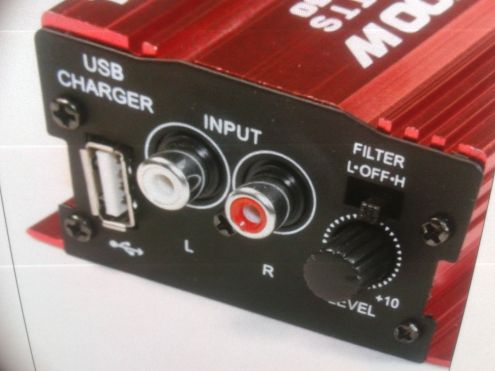 AMPLIFICATORE STEREO 2 X 50 WATT PER AUTO CAMPER BARCA MOTO ECC.