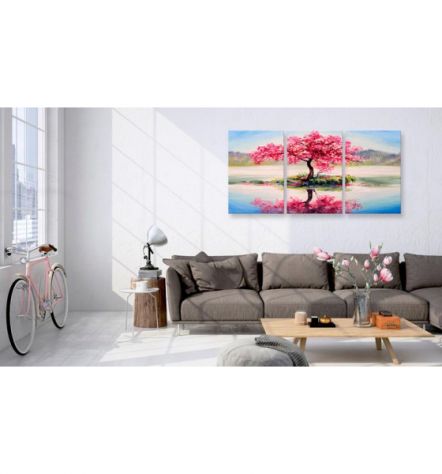 Quadro Albero Rosa 60x30 E 120x60 ARREDALACASA - Foto 2