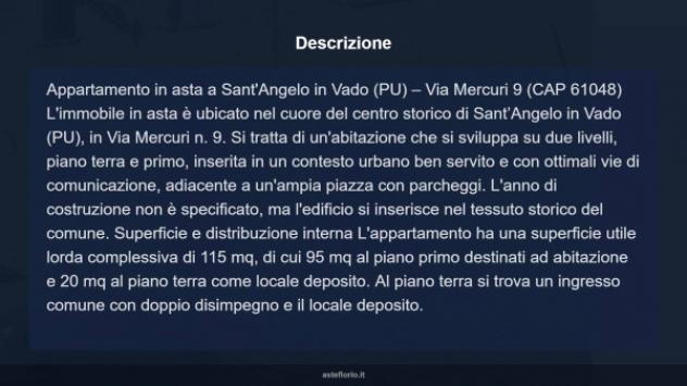 Immobile in asta di 115 m² con più di 5 locali in vendita a Sant'Angelo in Vado - Foto 13
