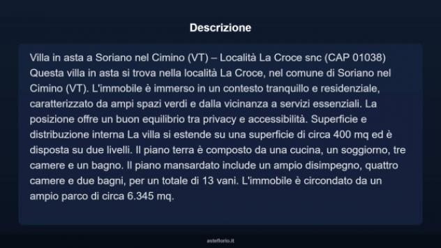 Immobile in asta di 400 m² con più di 5 locali in vendita a Soriano nel Cimino - Foto 3
