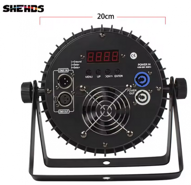 kit completo da 4 PAR LED SHEHDS professionali da 18x18W RGBW, NUOVI, mai usati