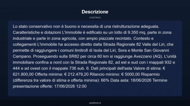 Immobile in asta di 2058 m² in vendita a Fontana Liri - Foto 8