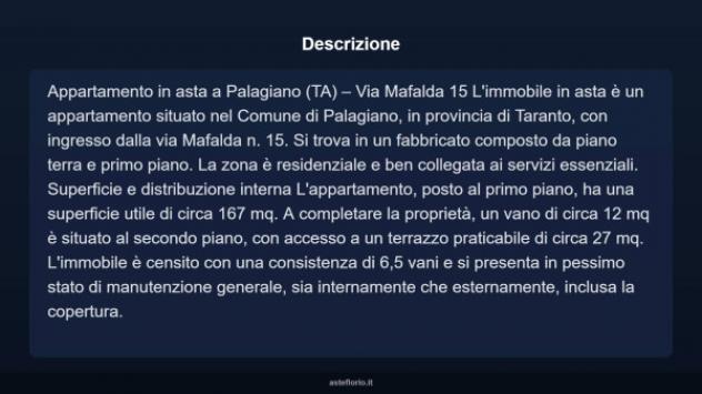 Immobile in asta di 167 m² in vendita a Palagiano - Foto 3