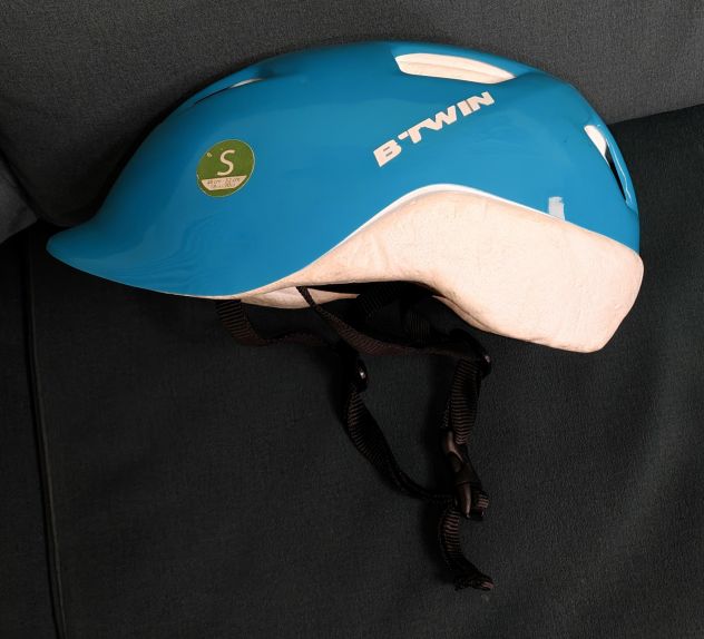 casco bici bambini B'Twin Decathlon taglia S blu - Foto 2