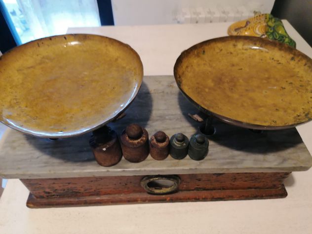 Bilancia vintage con piatti ottone - Foto 2