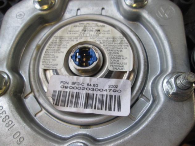 1T0880201A4EC AIRBAG GUIDA VOLKSWAGEN POLO 1.4 D 55KW 5M 3P (2002) RICAMBIO USATO 9000203004790 - Foto 2