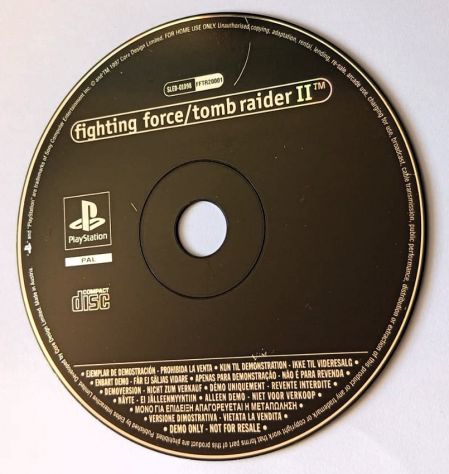 PS1 Demo ufficiale PAL Fighting force/ Tomb raider II Testato funzionante