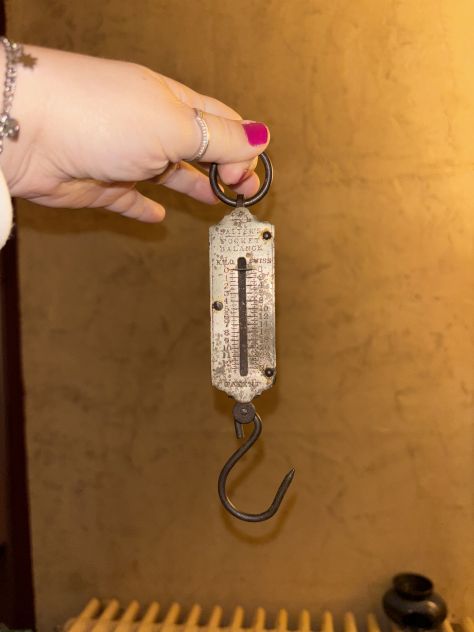 BILANCIA TASCABILE A MOLLA D’EPOCA/DINAMOMETRO MECCANICO MARCA SALTER IN METAL - Foto 2