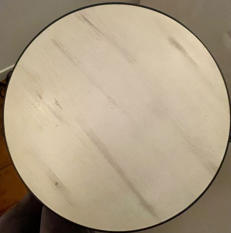 TAVOLINI IN FERRO BATTUTO E BASE LEGNO SBIANCATO - Foto 2