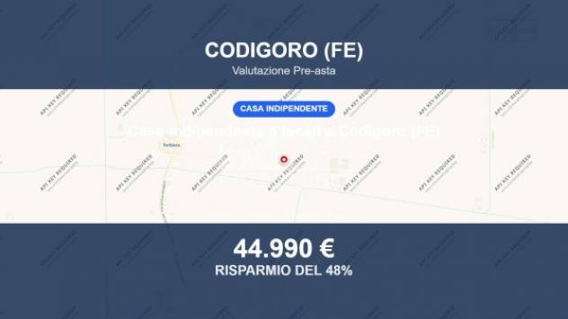 Immobile in asta di 129 m² con più di 5 locali e box auto in vendita a Codigoro