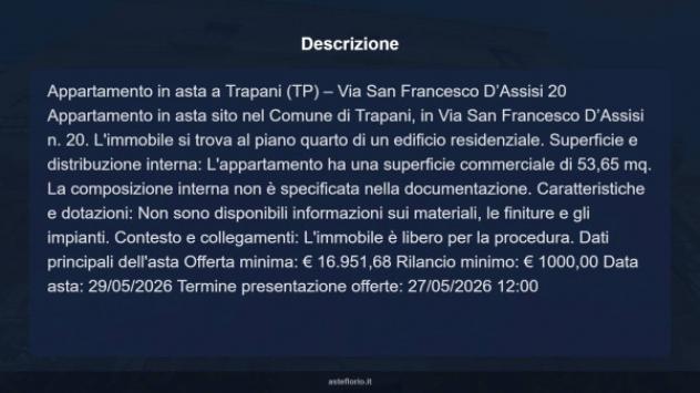 Immobile in asta di 54 m², box auto in vendita a Trapani - Foto 16