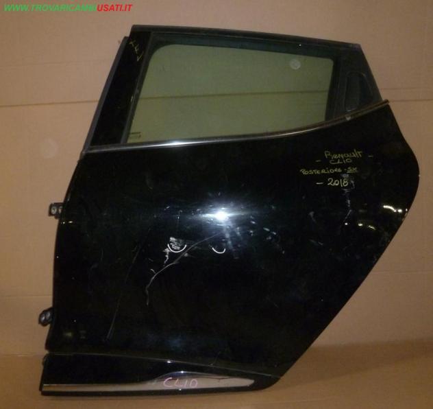 PORTA POST.S. NERO MET. C/ALZ. E SERR. (2 Bullini) 999-U64300 Carrozzeria  Lamierati esterni  Porte  Porta post. sx. RENAULT - CLIO IV  01-10-2012 - 2