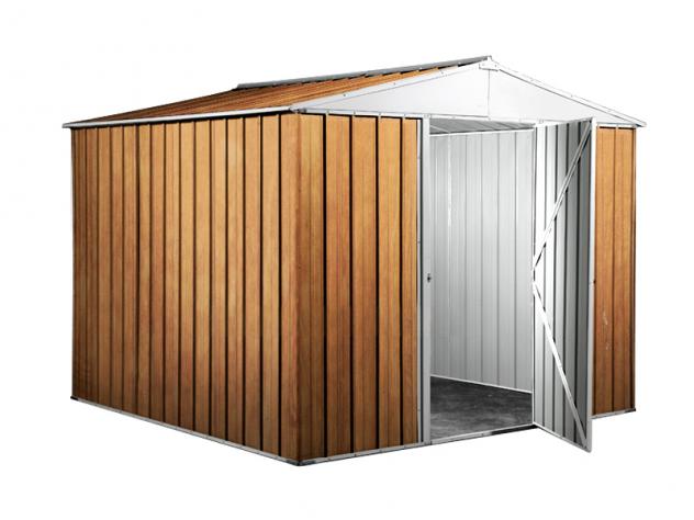 Box prefabbricato, casetta da giardino in lamiera zincata. Capanno deposito attrezzi in Acciaio Zincato 2.76 x 2.60 m x h2.12 m - Peso 110 KG – 7,2 me - Foto 3