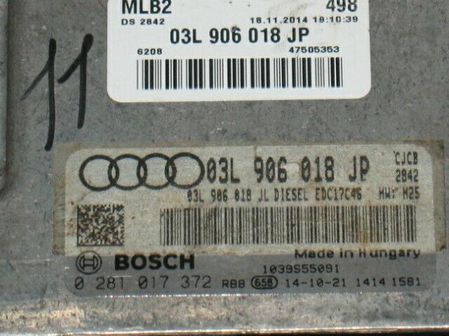 0281017372 ECU AUDI A4 A5 2.0 0281017372 03L906018JP 03L906018JL EDC17C46 - Foto 2