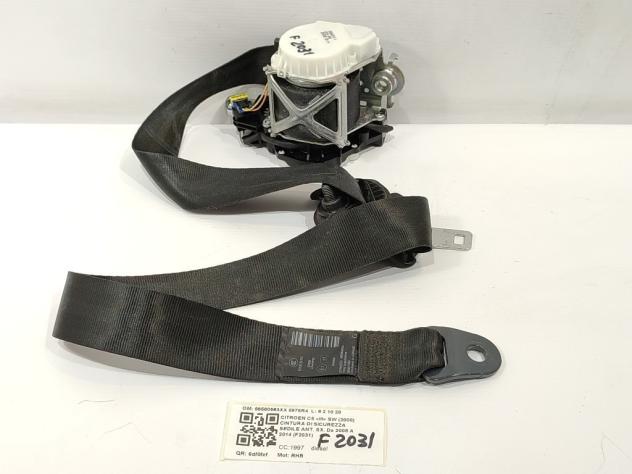 CINTURA DI SICUREZZA ANTERIORE SINISTRA CON PRETENSIONATORE CITROEN C5 Station Wagon 96560563XX 8975R4 RHR (0818)
