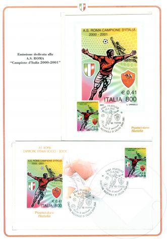 2001 FOLDER n.7 - ROMA CAMPIONE d'ITALIA 2000/2001 - Foto 3