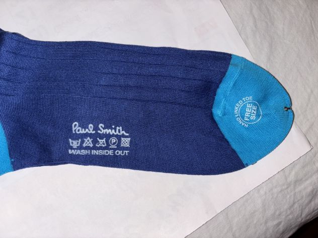 CALZE NUOVE MAI USATE DA UOMO FIRMATE ORIGINALI”PAUL SMITH”MADE IN ITALY LEGGERE - Foto 8