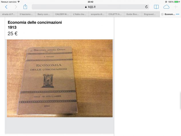 VOGLINO E., Economia delle concimazioni. Casale, C. Cassone, 1913.