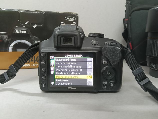 Nikon D3400 con obiettivo 18-55 VR stabilizzato e Tamron 70-300 - Foto 3