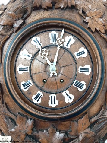 176333 Antico orologio a pendolo Foresta Nera - Foto 10
