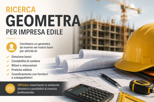 Geometra coordinamento/supporto Impresa Edile