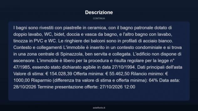 Immobile in asta di 155 m² con più di 5 locali in vendita a Spinazzola - Foto 17