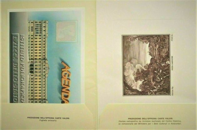 AGENDA 1998 Foglietto Erinnofilo + Stampa Calcografica