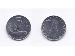 5, 10, 20, 50 e 100 lire fior di conio del 1990