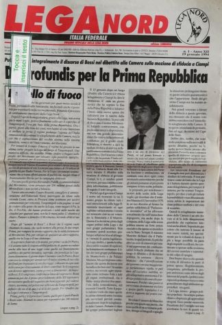 Giornale Lega Nord Piemont Autonomista Gennaio 1992 - Foto 5