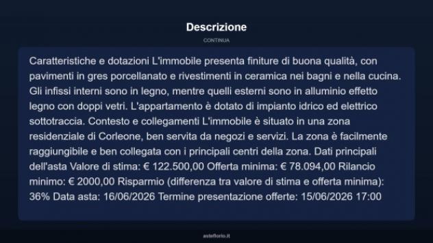 Immobile in asta di 220 m² in vendita a Corleone - Foto 4