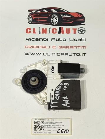 MOTORINO ALZAVETRO ANTERIORE DESTRA AUDI TT Cabrio Serie (8J3) 8J7959801H CBB (0614) - Foto 4