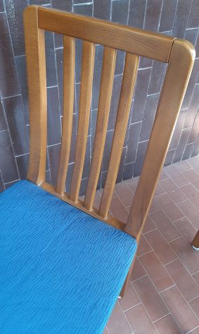 COPPIA SEDIE IMBOTTITE LEGNO MASSELLO PREZZO REALIZZO - Foto 4