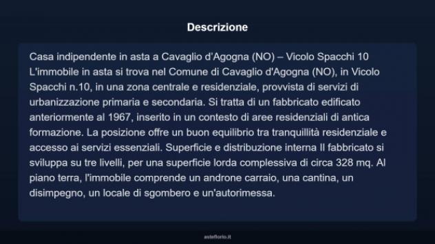 Immobile in asta di 328 m², box auto in vendita a Cavaglio d'Agogna - Foto 5