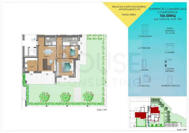 trilocale al piano terra con giardino privato - Foto 3