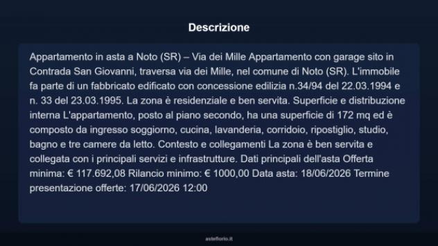 Immobile in asta di 172 m² con più di 5 locali e box auto in vendita a Noto - Foto 16