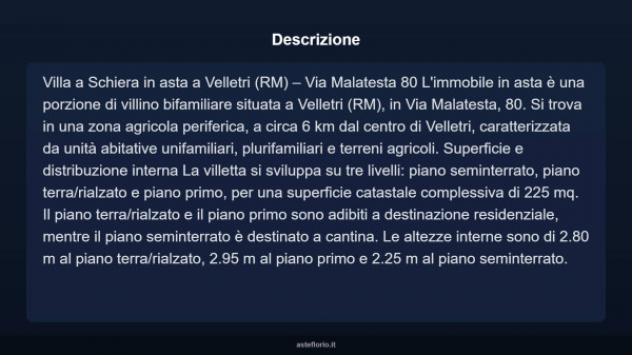Immobile in asta di 225 m² con più di 5 locali e box auto in vendita a Velletri - Foto 4