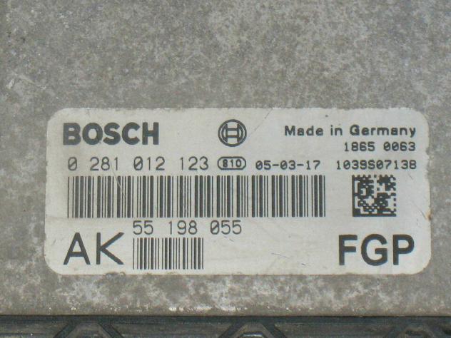 0281012123 ECU OPEL ASTRA H 1.9 0281012123 55198055 EDC 16C9-3.12 - Foto 2