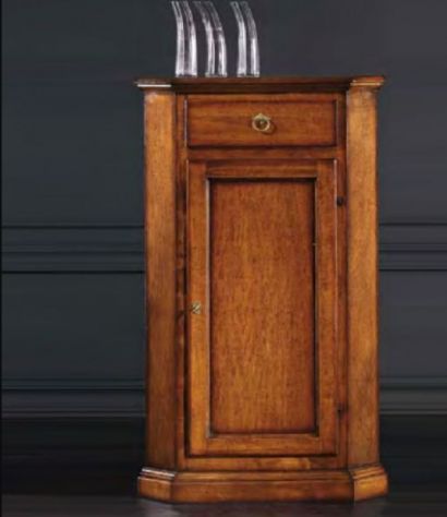 MOBILE AD ANGOLO IN LEGNO MASSICCIO ARTE POVERA NOCE BASSANO
