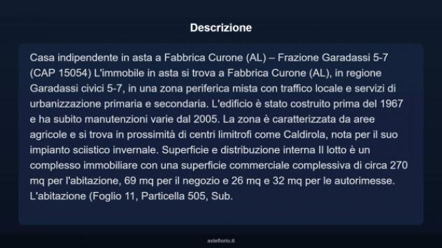 Immobile in asta di 270 m² con più di 5 locali e box auto doppio in vendita a Fabbrica Curone - Foto 5