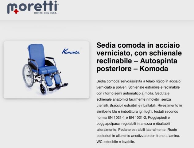 Sedia comoda WC RC340-50 Moretti , Nuova imballata - Foto 2