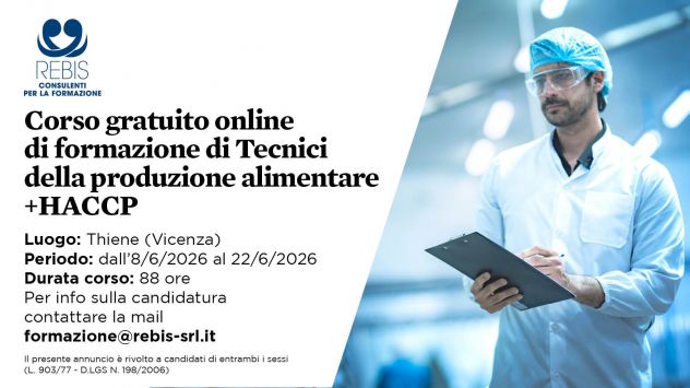 TECNICI DELLA PRODUZIONE ALIMENTARE CON HACCP
