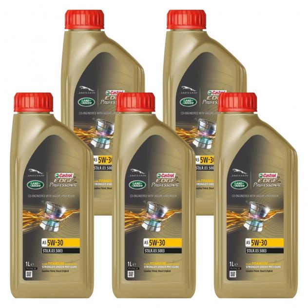 Kit da 5 Litri Castrol EDGE Professional A5 5W30 Olio Motore Efficiente