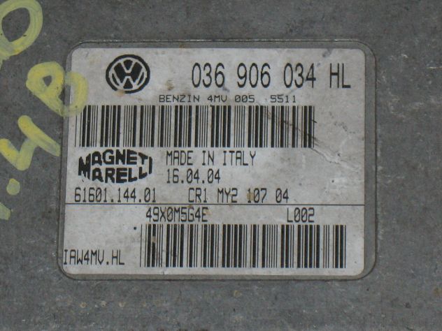 036906034HL ECU CENTRALINA VW POLO1.4 036906034HL IAW4MV.HL 61601.144.01 - Foto 2