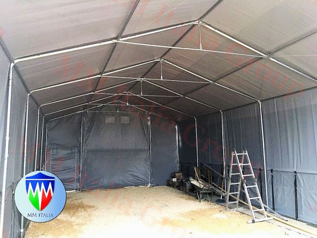 Agritunnel per magazzino deposito rimessaggio 8 x 20 x 2,5/3,59 mt. in Liguria - Foto 9