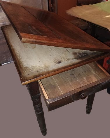 TAVOLO IN NOCE DA RESTAURARE - Foto 4