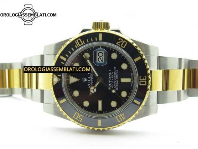 Rolex Replica SUBMARINER 116613 LN BLACK CERAMIC 904L STEEL/YG 1:1 BEST EDITION BLACK DIAL 3135 - Foto 2
