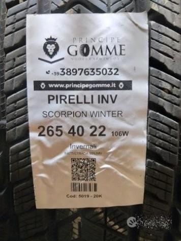 4 gomme 295 35 22 / 265 40 22 pirelli a5017-5019 - Foto 3
