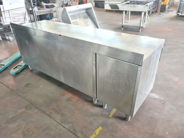 tavolo armadiato inox con cassettiera usato - Foto 3