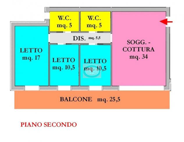 CESENA ( TORRE DEL MORO ) = appartamento NUOVO con 3 camere letto, AMPIO BALCONE, garage e posto auto - Foto 12